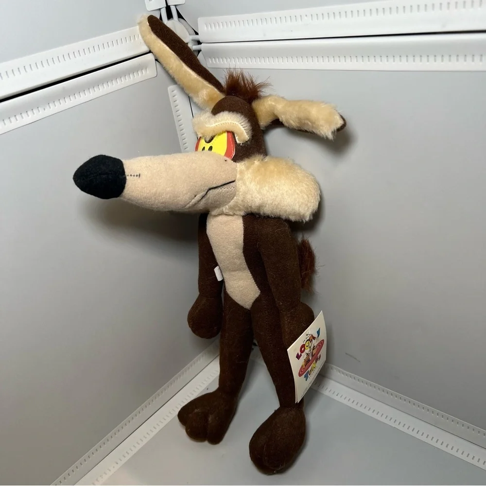 Wile E Coyote Sticker Ace plush 1995 Looney Tunes New Vintage Tag